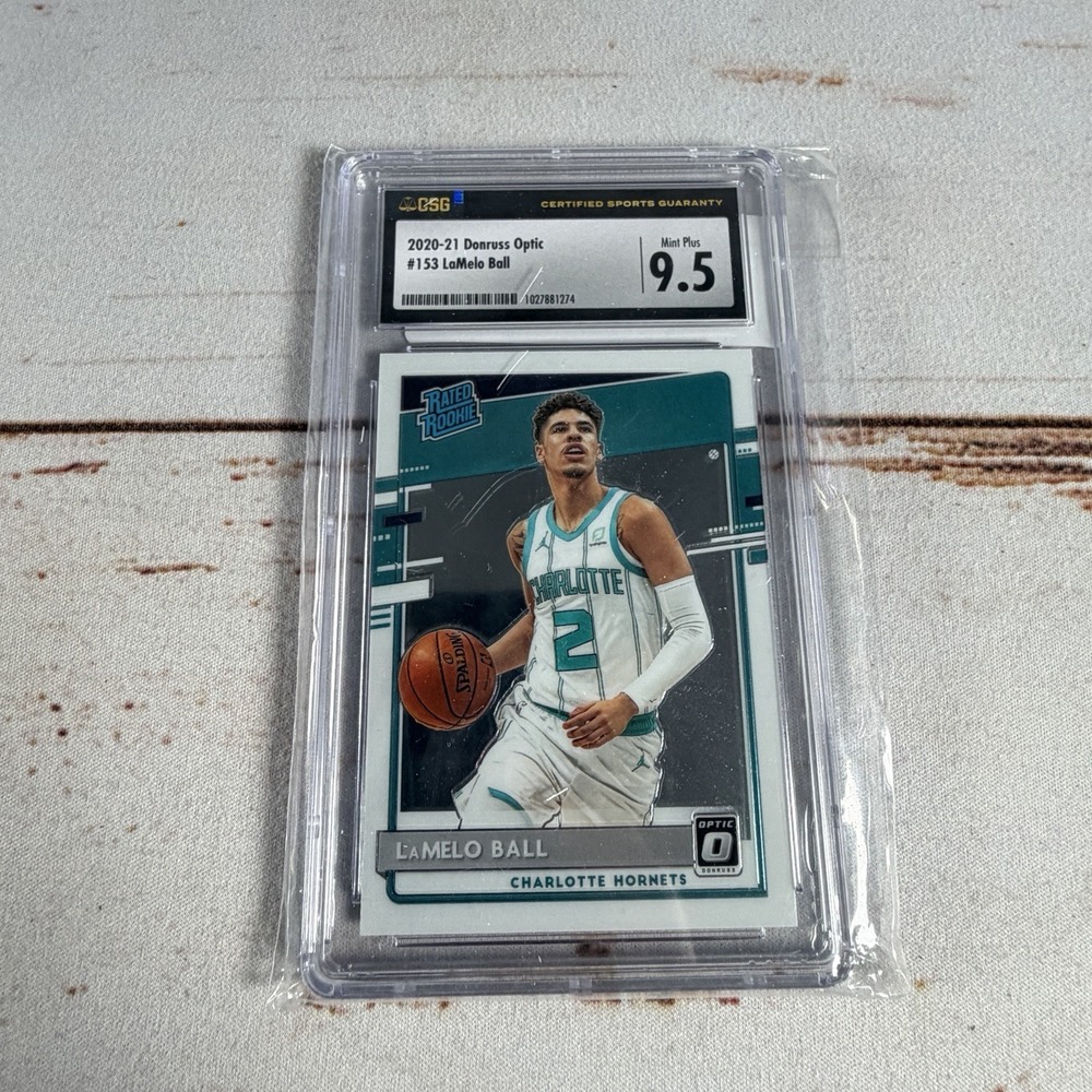 2020-21 Donruss Optic LaMelo Ball Rated Rookie Holo Prizm #153 CSG 9.5 Mint